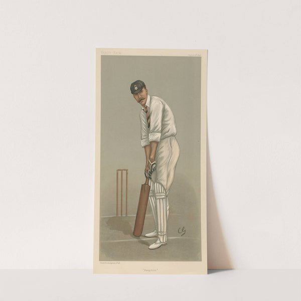 Vanity Fair: Cricket. ‘Hampshire’. Captain Edward Wynyard. 25 August 1898 (1898) by Francis Carruthers Gould