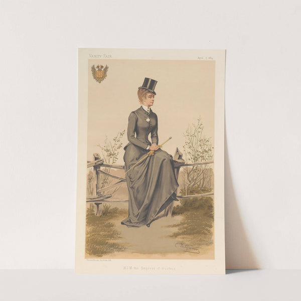 Vanity Fair: Ladies; 'H.I.M. the Empress of Austria', Elizabeth Amalie Eugenie, April 5, 1884 by Constantine von de Grimm