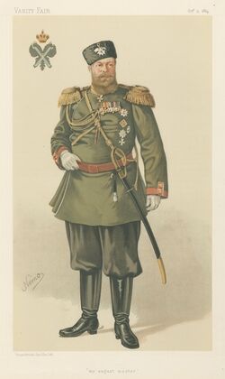 Vanity Fair; Royalty; ‘My August Master’, His Imperial Majesty Alexander III, Emperor and Autocrat of All the Russias, October 11, 1884 — size preview