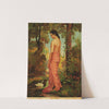 Varini, nymph by the river with a swan (1910) by Raja Ravi Varma