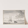 Various Ships and a Rowing Boat on an Estuary by Wigerus Vitringa