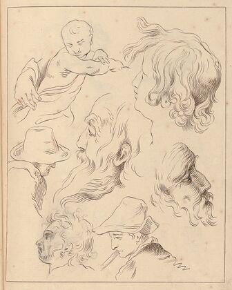 Various Sketches of Heads