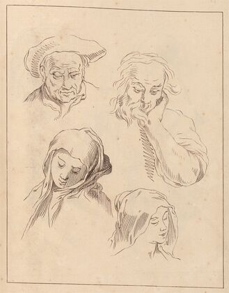 Various Sketches of Heads