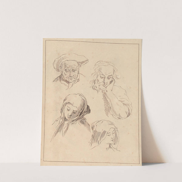 Various Sketches of Heads by Hamlet Winstanley