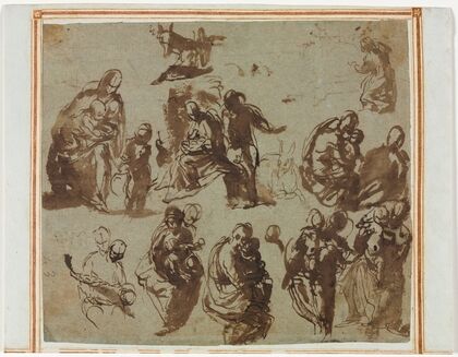 Various Sketches of the Madonna and Child (c. 1580)