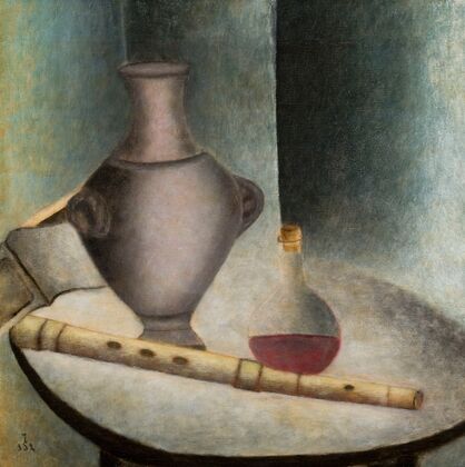 Vase and flute (1932)