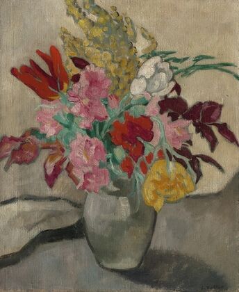 Vase avec bouquet de fleurs
