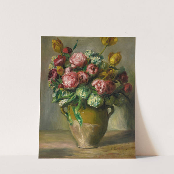 Vase De Pivoines (circa 1872) by Pierre-Auguste Renoir