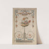 Vase of Flowers Resting on Foliate Scrolls by Anonymous