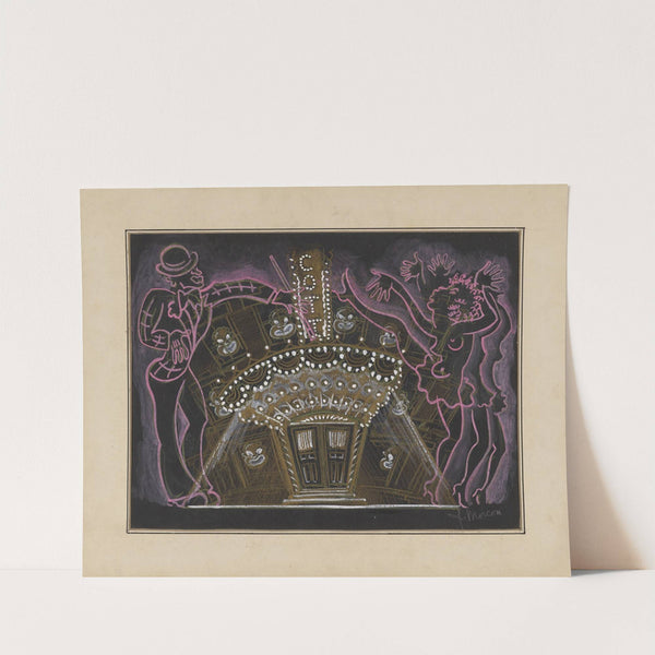 Vaudeville: Minstrel Dandy and Dancing Girl over Marquee of Cotton Club (1934-1943) by James Stewart Morcom