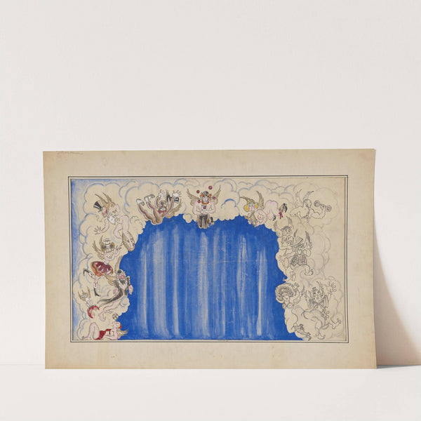 Vaudeville: Sketch no. 7 (Proscenium with Tramp, Clown, and Minstrel Seraphim) (1934-1943) by James Stewart Morcom