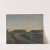 Vejby with the Church seen from the North. Evening Light. Zealand by P. C. Skovgaard