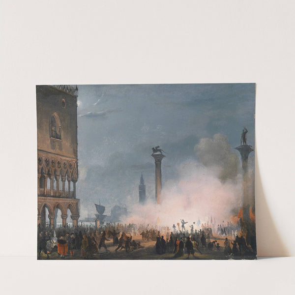 Venedi Piazzetta bei Nacht by Ippolito Caffi