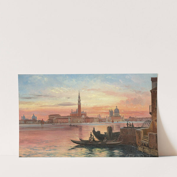 Venedig i solnedgangen by Carl Frederik Aagaard