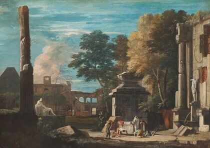 Venetian Capriccio With a Body Being Exhumed and a Franciscan Monk in Attendance