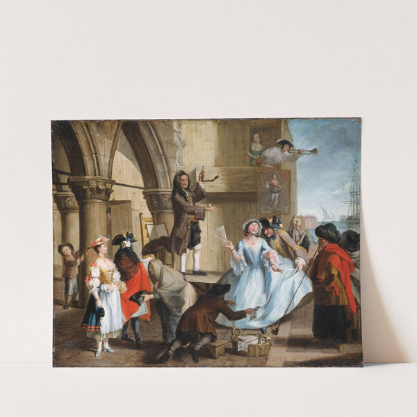 Venetian Jugglers in front of the Palace of the Doge by Venetian Master 18th Century