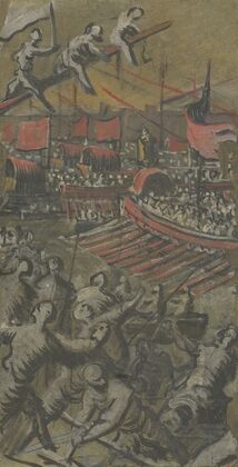 Venetian Ships Attacking Constantinople