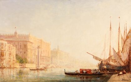 Venice; a Canal Scene (c. 1846-1911)