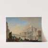 Venice, A Capriccio View Of The Grand Canal Towards The Punta Della Dogana by Johann Richter