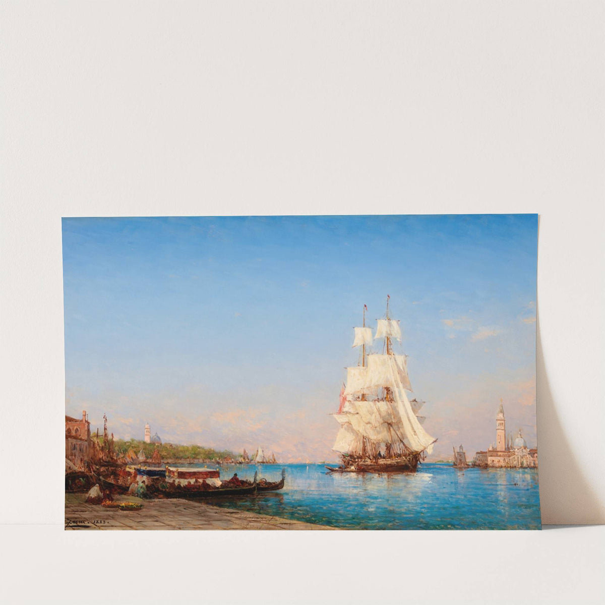 Venice; a Sailing Ship (1883) by Félix Ziem
