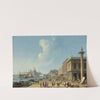 Venice A View From The Piazzetta, Looking West Towards The Dogana And Santa Maria Della Salute, With The Zecca, Biblioteca Sansoviniana And Column Of St. Theodore by Giovanni Battista Cimaroli