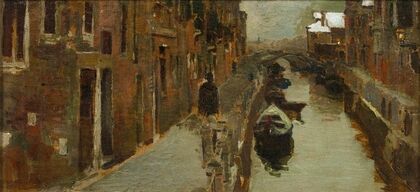 Venice, A View of a Winter Canal — size preview