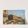 Venice, A View of Riva degli Schiavoni with Ponte della Paglia by Giuseppe Canella