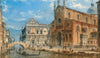 Venice, a view of San Zanipolo with the Colleoni equestrian monument