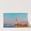 Venice, a view of Santa Maria della Salute at sunset, by Henri Duvieux