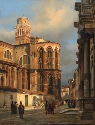 Venice, a View of the Church of San Rocco (1856)