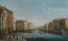 Venice, A View Of The Grand Canal From The Palazzo Balbi Looking Toward The Rialto Bridge With A Regata