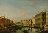 Venice, A View Of The Grand Canal Towards The Rialto Bridge