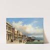 Venice, A View of the Riva degli Schiavoni with the Doge’s Palace (1859) by Giovanni Grubas