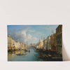 Venice, A View Of The The Grand Canal And The Rialto Bridge From The South by Carlo Grubacs