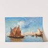 Venice, Fishing Boats in the Bacino di San Marco by Louis Claude Mouchot