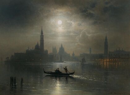 Venice, Full Moon over Santa Maria Salute