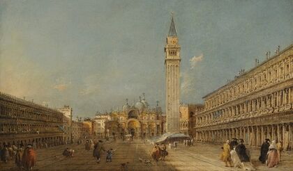 Venice, Piazza San Marco With The Basilica And The Campanile