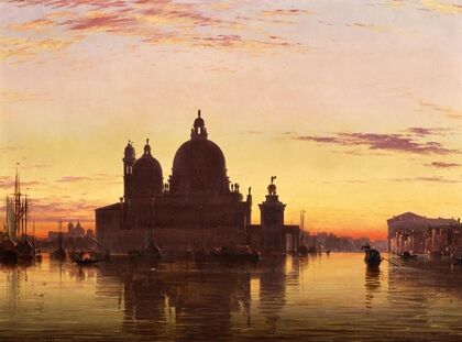 Venice, Santa Maria della Salute at Sunset