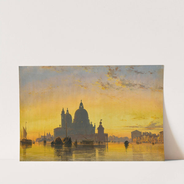 Venice, Sunset Behind The Church Of Santa Maria Della Salute  (1855) by Edward William Cooke
