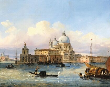 Venice, The Entrance to the Canal Grande with Santa Maria della Salute and Punta della Dogana