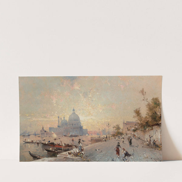 Venice under sunset by Franz Richard Unterberger