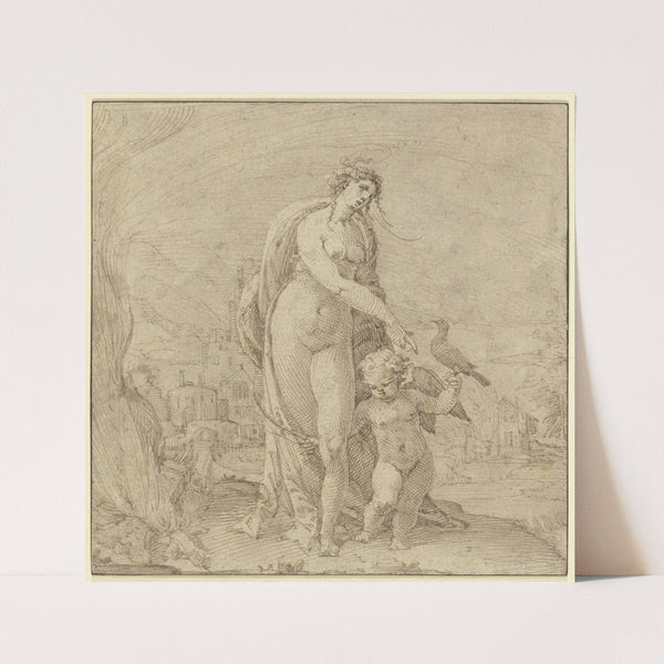 Venus and Cupid (ca 1590-1600) by Anton Eisenhoit