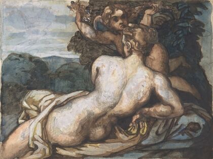 Venus and Cupid in a Landscape, after Annibale Carracci