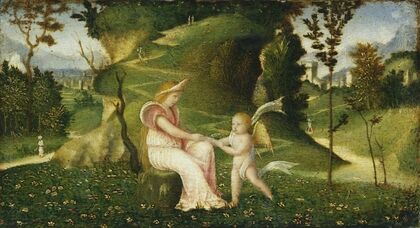 Venus and Cupid in a Landscape