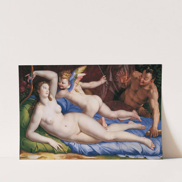 Venus, Cupid And Satyr (Circa 1553-1555) by Agnolo Bronzino
