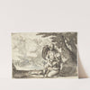 Venus en Adonis in gesprek by Gerard ter Borch