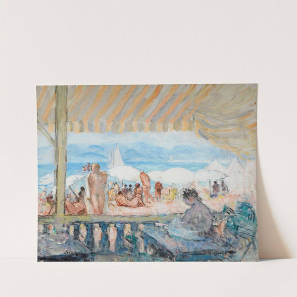 Véranda sur la Plage de Cannes (circa 1922) by Henri Lebasque