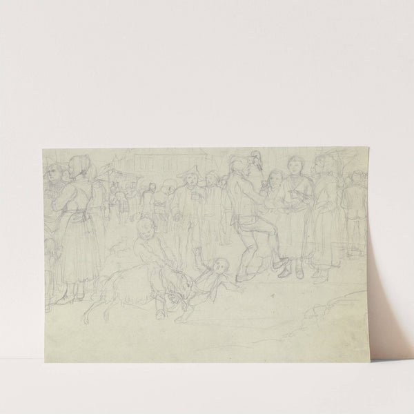 Verlosung eines Hammels in der Umgebung von Frankfurt by Anton Radl