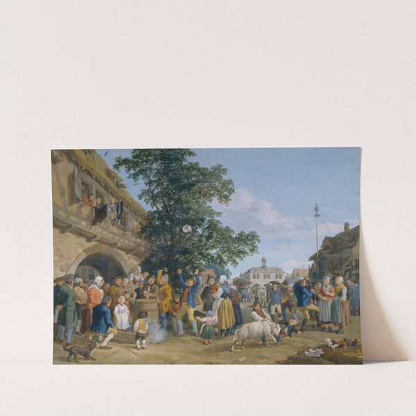Verlosung eines Hammels in der Umgebung von Frankfurt am Main (Kirchweihszene) (1802) by Anton Radl
