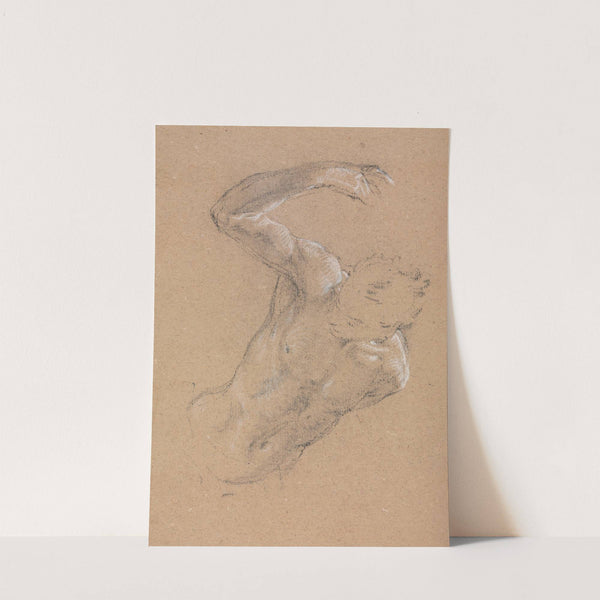 Verona Sketchbook :Male nude with upraised right arm (page 32) by Francesco Lorenzi